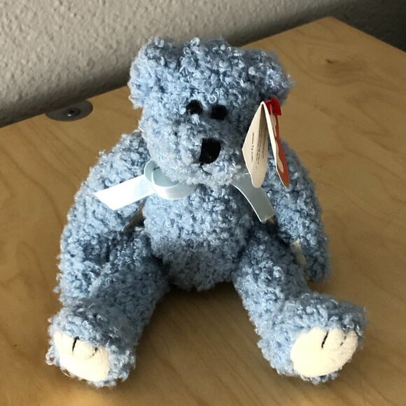 VTG Ty Beanie Baby Blueberry Bear The Attic Treasures Collection - Jointed 1993 - Picture 1 of 10
